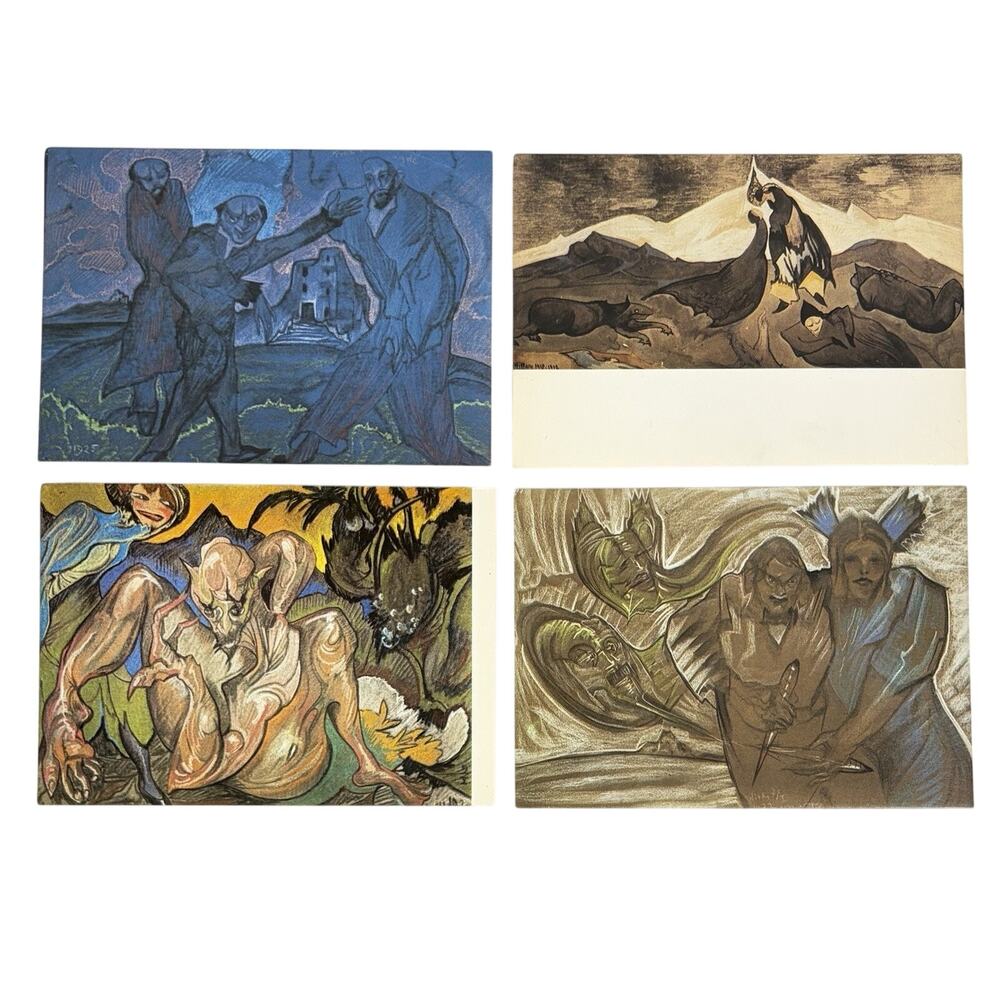 Witkacy Postcard Portfolio Set Of 9 Stanislaw Ignacy Witkiewicz Vintage 1979 - Picture 6 of 9
